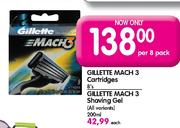 Gillette Mach3 Catridges-3's