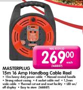 Masterplug 16 Amp Handbag Cable Reel-15m Each 