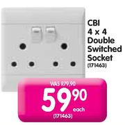CBI 4 x 4 Double Switched Socket-Each