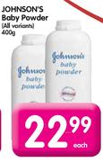 Johnson's Baby Powder(All Variants)-400gm