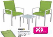 Terrace Leisure 3 Piece Coral Bistro Set-Per Set