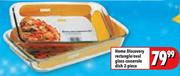 Home Discovery 2-Piece Rectangle/Oval Glass Casserole Dish