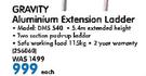 Gravity Aluminium Extension Ladder DMS 540