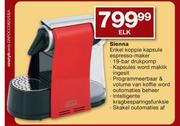 Sienna Enkel Koppie Kapsule Espresso-Maker