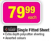 Always Home Single Fitted Sheet-Each