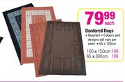 Bordered Rugs Assorted-65 x 100cm Each