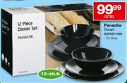 Panache Swart Eetservies-12 Stuk-Per Stel