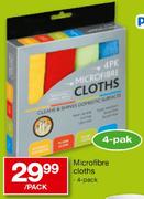 Microfibre Cloths-4 Per pack