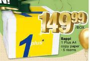 Sappi 1 Plus A4 Copy Paper 5 Reams