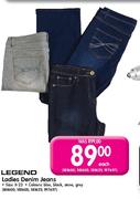 Legend Ladies Denim Jeans (Size: 8-22)-each