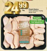 Fresh Choice Fresh Chicken Family Braai Pack-Per Kg