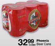Phoenix Beer Cans-6 x 330ml