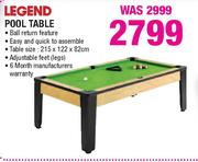 Legend Pool Table-Each