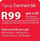 Samsung Texto Dual-On Top Up Contract 50