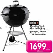 Weber 57cm One Touch Silver Kettle Braai-Each