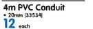Hawk 4m PVC Conduit