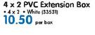 Hawk 4 x 2 PVC Extension Box-Per Box