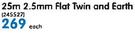 25m 2.5mm Flat Twin And Earth