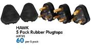 Hawk 5 Pack Rubber Plugtops-Per 5 Pack