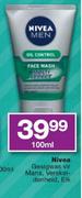 Nivea Gesigwas Vir Mans Verskeidenheid-100ml Elk