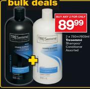 Tresemme Shampoo/Conditioner Assorted-2x750ml/900ml