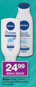 Nivea Body Lotion/In Shower Moisturiser-400ml