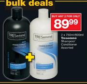 Tresemme Shampoo/Conditioner-2x750ml/900ml