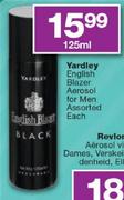 Yardley English Blazer Aerosol For Men Assorted-125ml