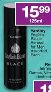 Yardley English Blazer Aerosol For men Assorted-125ml