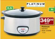 Platinum Electric Slow Cooker 6.5L-Each