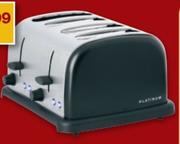 Platinum Classic Black Stainless Steel Toaster With Bread Tray-Each