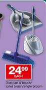 Dustpan & Brush/Toilet Brush/Angle Broom-Each