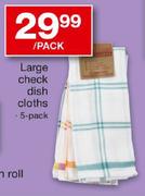 Large Check Dish Cloths - 5 Pack
