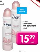 Dove Deodorant Anti-Perspirant-150ml Each