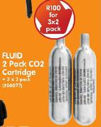 Fluid 2 Pack CO2 Cartridge-3x2 Pack