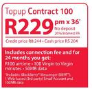 Blackberry Curve 9320-Topup Contract 100