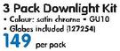 Eurolux 3 Pack Downlight Kit-Per Pack