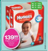Huggies Dry Comfort Jumbo Pack Disposable Nappies-No.3-76's/No.4-66's/No.5-56's