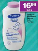 Purity & Elizabeth Anne's Baby Powder-200g