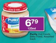 Purity 2nd Foods Baby Food-125ml