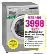 Defy Metallic Silver Front Load Washing Machine-8kg(DAW327)