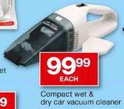 Compact Wet & Dry Car Vaccum Cleaner Each