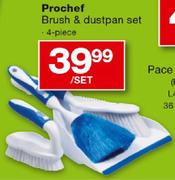 Prochef Brush & Dustpan set 4-Piece-Per Set
