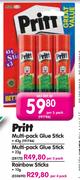 Pritt Multi-Pack Glue Stick 22g-Per 3 Pack