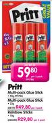 Pritt Multi-Pack Glue Stick 10g-Per 4 Pack