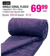 Always Home Single Coral Fleece-Each