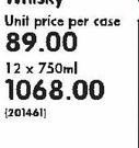 Three Ships Whisky-12x750ml