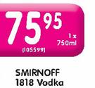 Smirnoff 1818 Vodka-1x750ml