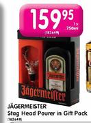 Jagermeister Stag Head Pourer In Gift Pack-750ml