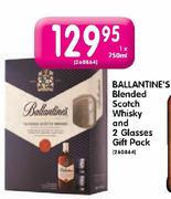 Ballantines Blended Scotch Whisky And 2Glasses Gift Pack-750ml 